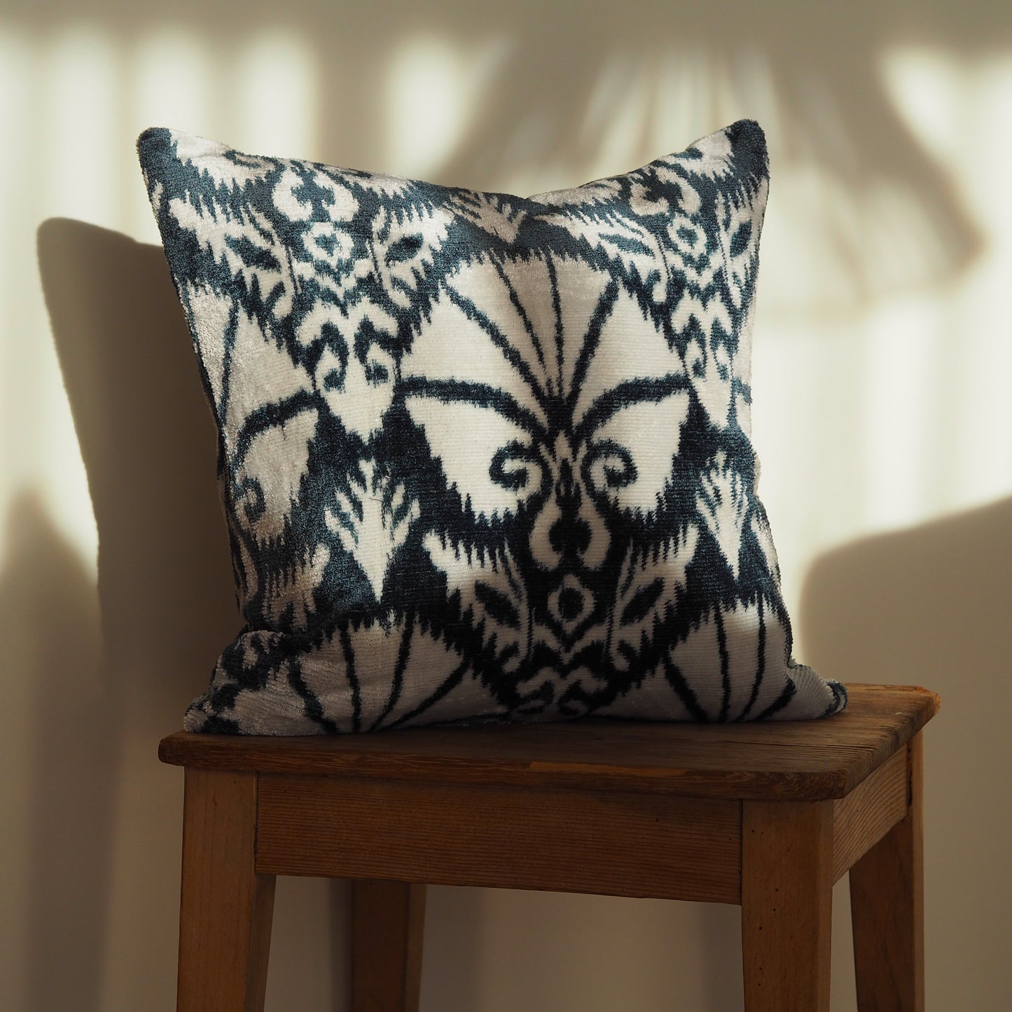 greyish-blue-white-ikat-silk-velvet-cushion-cover