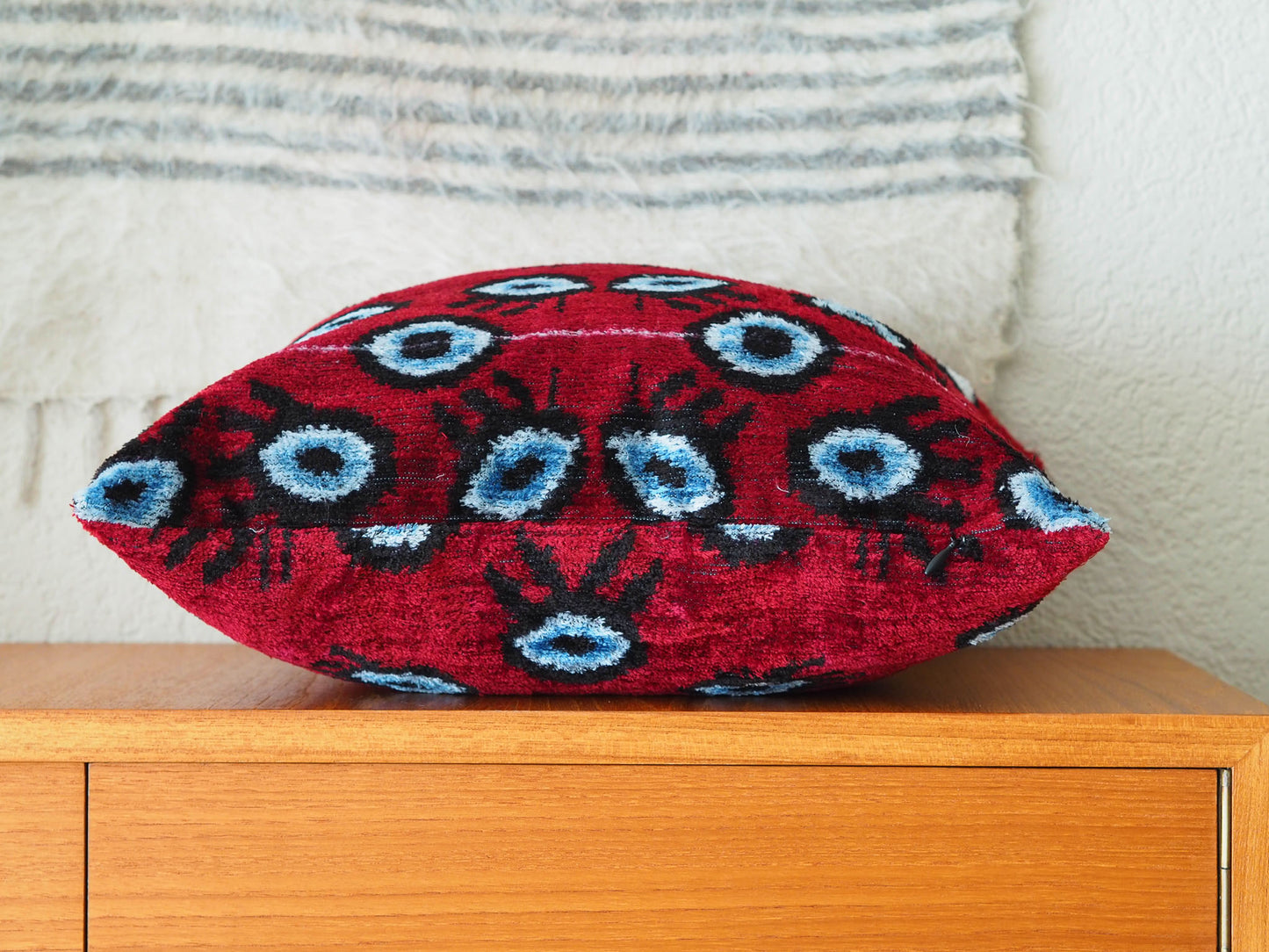 bordeaux-eye-silk-velvet-ikat-cushion