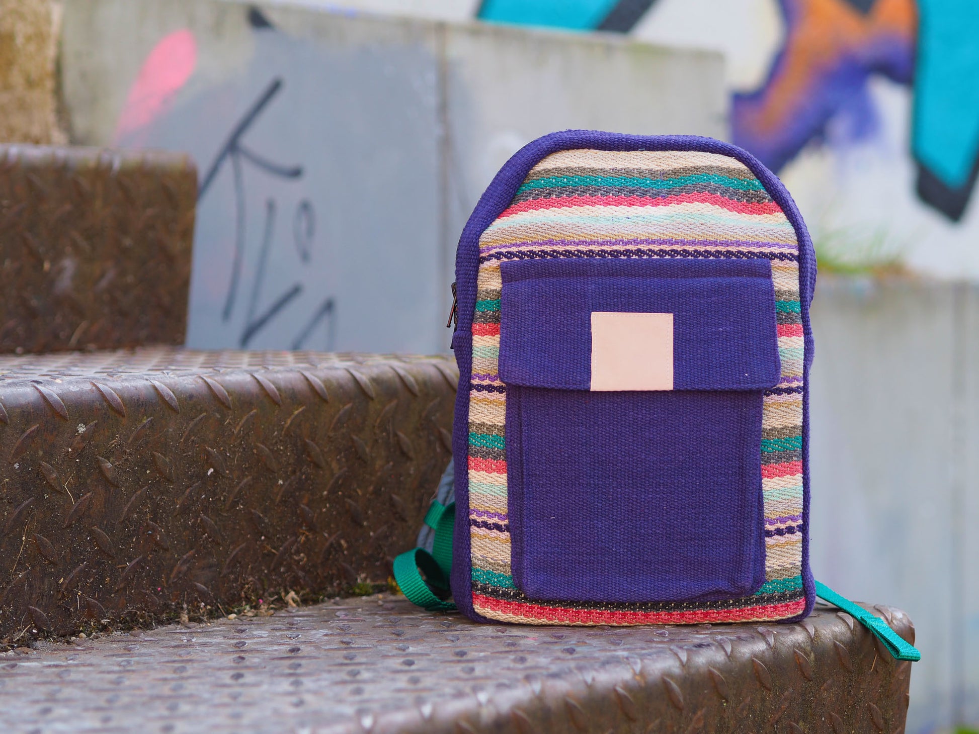 Kleinkinderrucksack-Ajib-violett-natuerlich-baumwolle