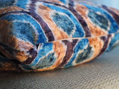 blue-salmon-silk-velvet-ikat-cushion-cover